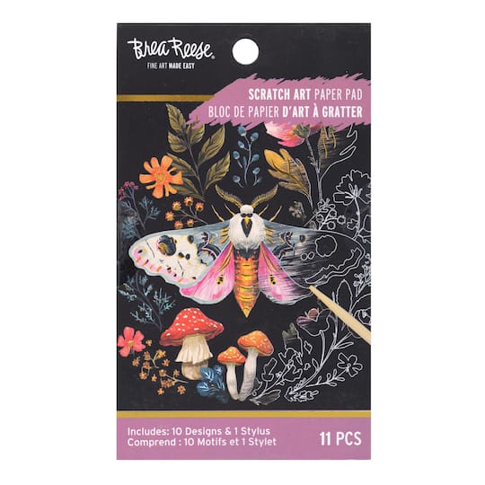 Brea Reese® Mini Pink Creatures Scratch Art Paper Pad